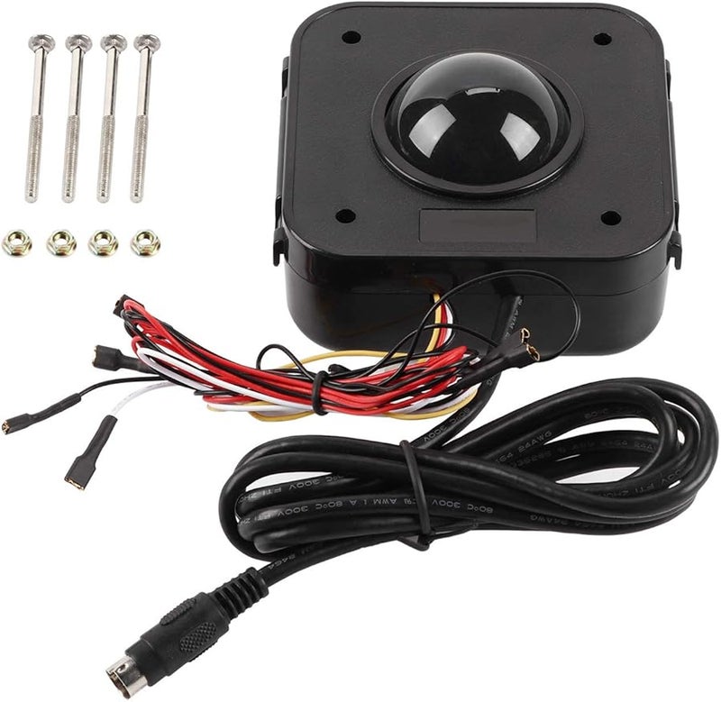 Respicefinem Illuminated 4 5cm Round LED Trackball with PS 2 Connector for PC Gaming - Image 1